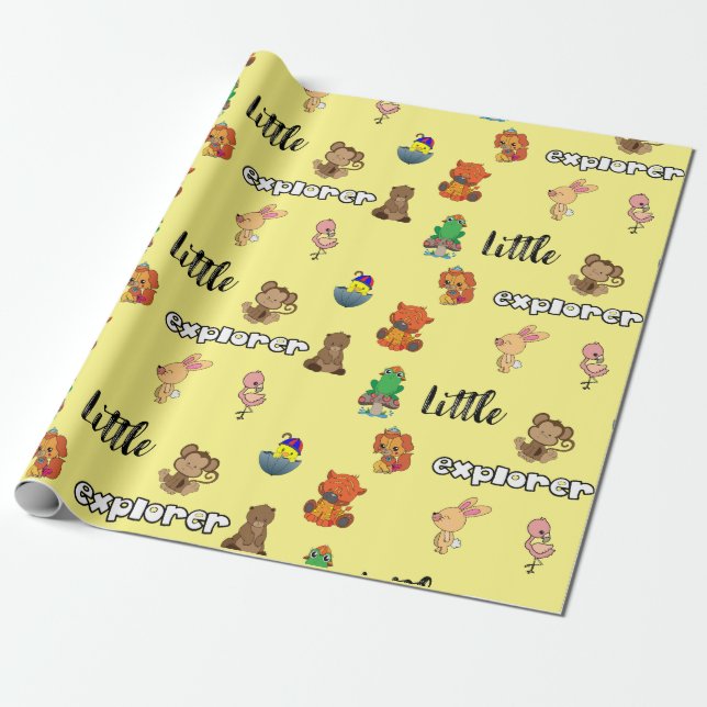 Papel de embrulho Little Explorer Flat Sheet (Desenrolado)