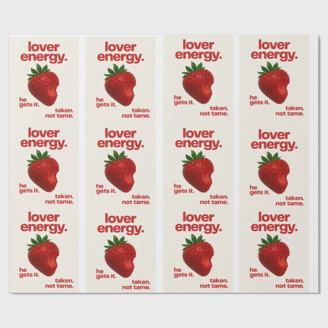 Papel de Embrulho Lover Energy | Papel de Presente (Aberto)
