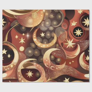 Papel de embrulho – Lua Celestial Terracota de Lux
