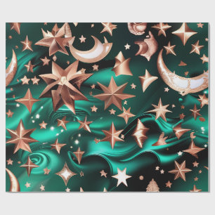 Papel de embrulho – Luxo Malachite Verde Celestial