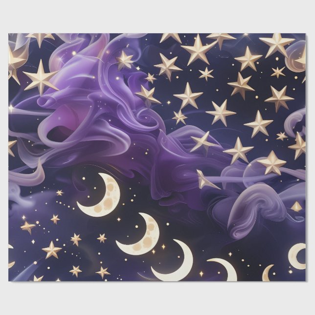 Papel de embrulho – Luxo Royal Amethyst Celestial (Aberto)
