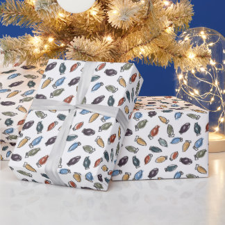 Papel de embrulho Luzes de Natal