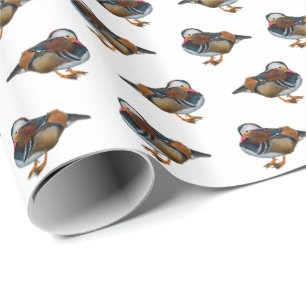 Papel de embrulho Mandarin Frenzy (Branco)