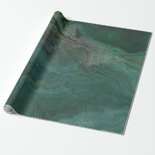 Papel de embrulho mármore verde abstrato Jade 1