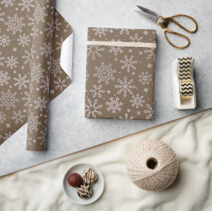 Papel de embrulho Marrom Floco de Neve Casa de Cam