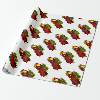 Papel de embrulho MATTE CHRISTMAS com Papai Noel