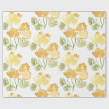 Papel de Embrulho Matte Flor Amarela