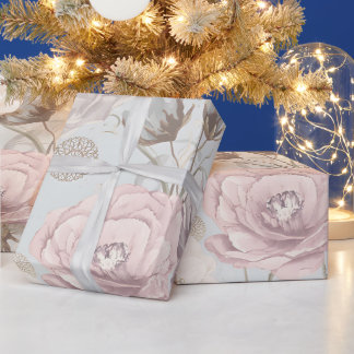 Papel de embrulho matte Flor & Borboleta Pastel