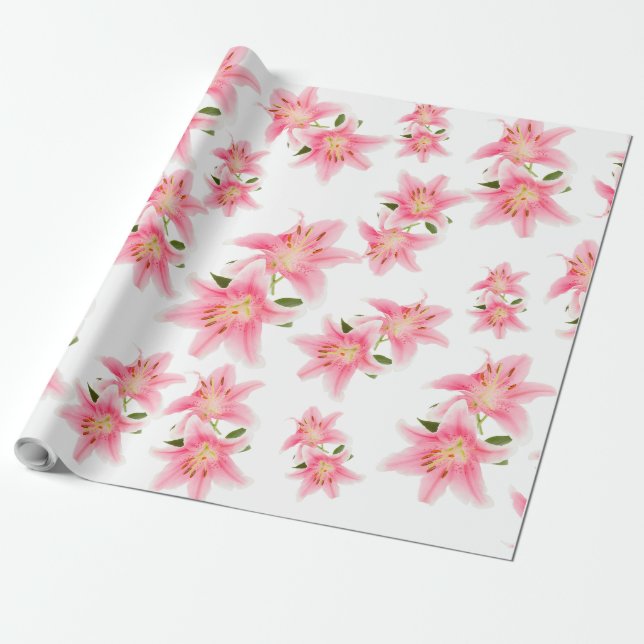 Papel de embrulho matte Pink Lily (Desenrolado)
