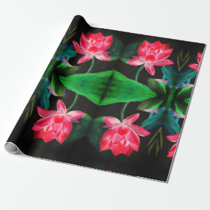 Papel de embrulho Matte Pink Lotus