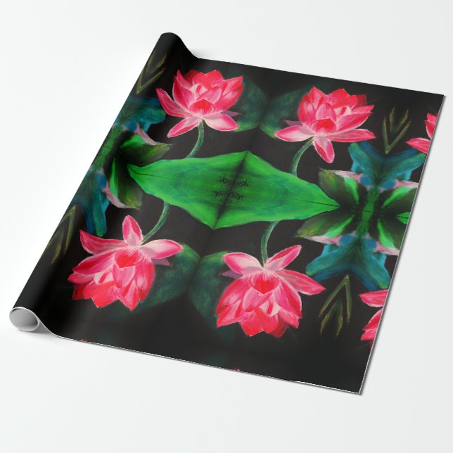 Papel de embrulho Matte Pink Lotus (Desenrolado)