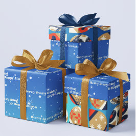Papel de embrulho Merry Everything & Happy Always