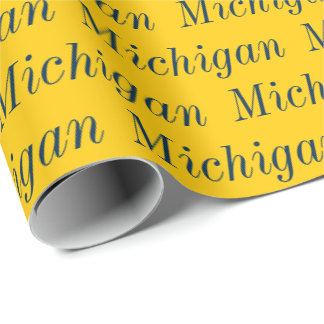 Papel de Embrulho Michigan Milho e Azul