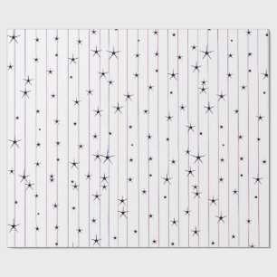 Papel de embrulho Minimalista Estrelas Celestiais