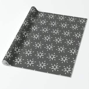 Papel de embrulho moderno flocos de neve de Natal