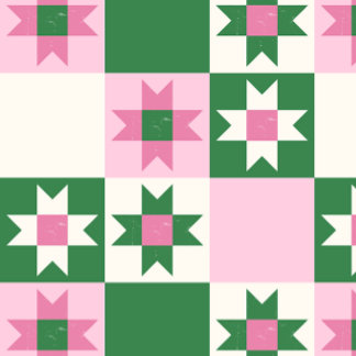 Papel de embrulho moderno geométrico – Rosa e Verd