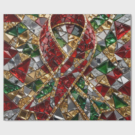 Papel de embrulho Mosaico de Natal com Diamante Ve