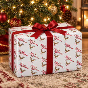Papel de embrulho Natal Renas Gatinho