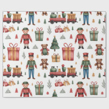 Papel de embrulho Natal Toyland & Trens para Crian