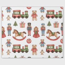 Papel de embrulho Natal Toyland & Trens para Crian