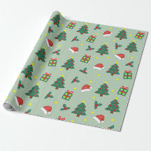 Papel de embrulho natalino festivo