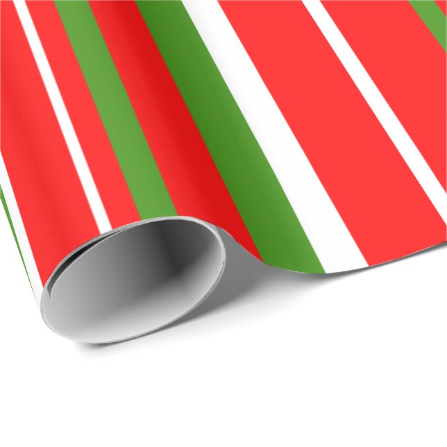 Papel de embrulho natalino verde, vermelho e branc (Ponta do rolo)