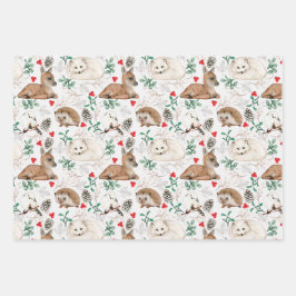 Papel de embrulho natural por aquarelas