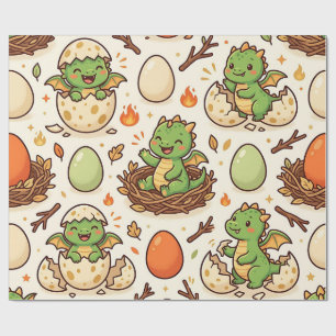 Papel de embrulho ninho de ovo de dragão bebê