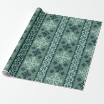Papel de Embrulho Nórdico Flocos de Neve de Invern