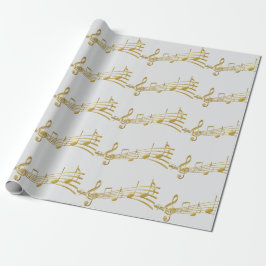 Papel de embrulho Nota musical, clave de sol. 