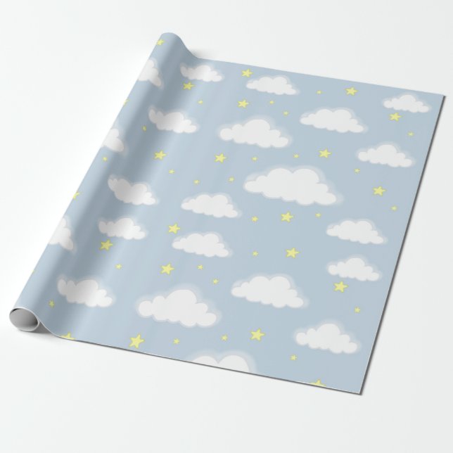 Papel de embrulho Nuvens Céu Macio (Desenrolado)