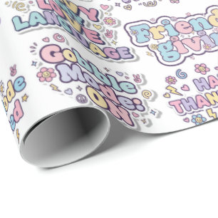 Papel de embrulho O Banquete do Friendsgiving