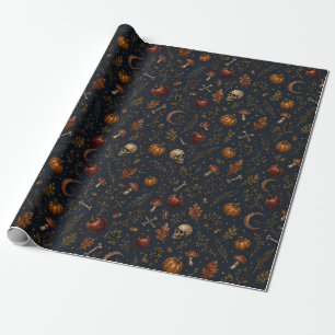Papel de embrulho outonal gótico vitoriano de Samh