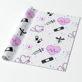 Papel de embrulho padrão de médico / enfermeira