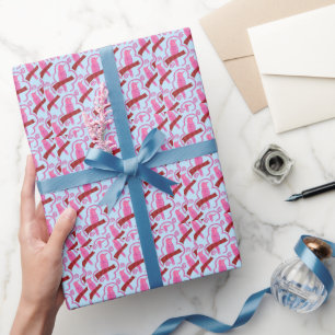 Papel de embrulho padrão de pássaros elegantes