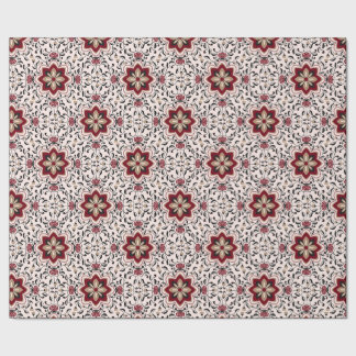 Papel de embrulho padrão Floral Folk