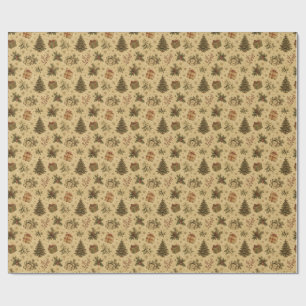 papel de embrulho padrão vintage