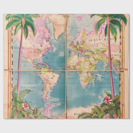 Papel de embrulho - Papel de embrulho Atlas Vintag