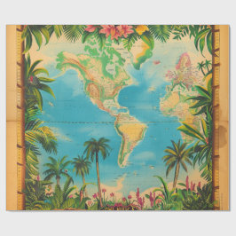 Papel de embrulho - Papel de embrulho Atlas Vintag