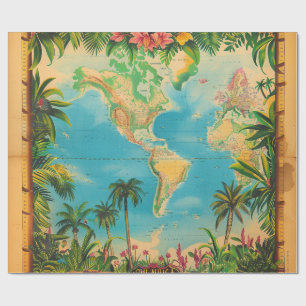 Papel de embrulho - Papel de embrulho Atlas Vintag