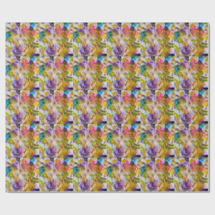 Papel de Embrulho, Papel de Presente Floral Pintad