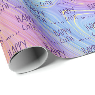 Papel de embrulho para 60º aniversário Pastel Rain