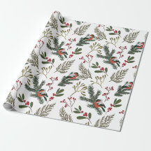 Papel de embrulho para as aves de inverno de Natal