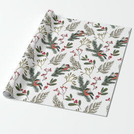 Papel de embrulho para as aves de inverno de Natal