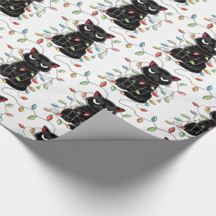 Papel de embrulho para as luzes de Natal de Gato N