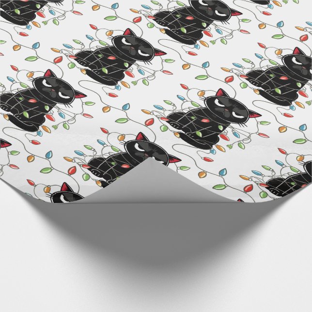 Papel de embrulho para as luzes de Natal de Gato N (Ponta)