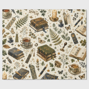 Papel de embrulho para bibliotecário Bookworm tema