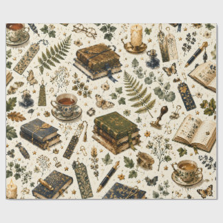 Papel de embrulho para bibliotecário Bookworm tema