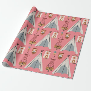 Papel de embrulho para casas leves, cor-de-rosa, p