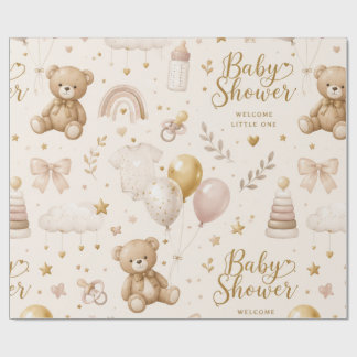 Papel de embrulho para chá de bebê Elegante presen